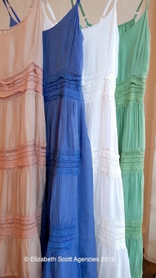 Silk/Viscose Dress With Lace Panels
