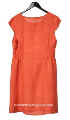Linen Dress With Shirring