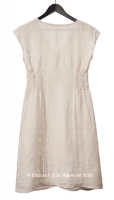 Linen Dress With Buttoned Front