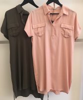 Tencel Shirt Dress with Tie Tencel Shirt Dress with Tie