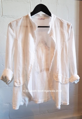 Star Linen Jacket With Sequins