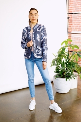 Tie Dye Linen Jacket With Star Tie Dye Linen Jacket With Star