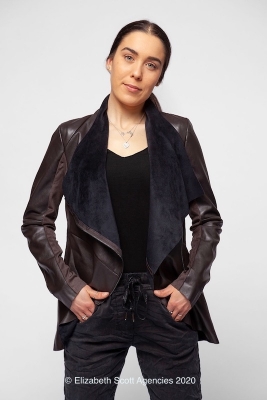 Raw Edged Jacket With Angled Zip Raw Edged Jacket With Angled Zip