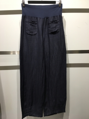 Linen Pant With Inverted Pleat Pocket