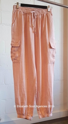 Linen Pants With Patch Pocket and Tie