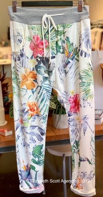 Exotic Floral Print Pants