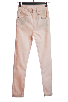 Pink Cotton Jeans