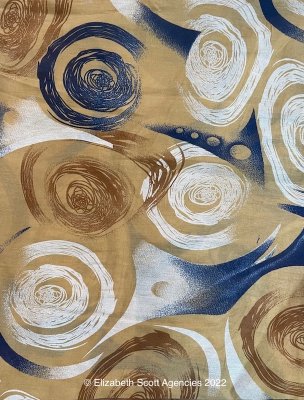 Italian Silk/Cotton Swirl Print Scarf