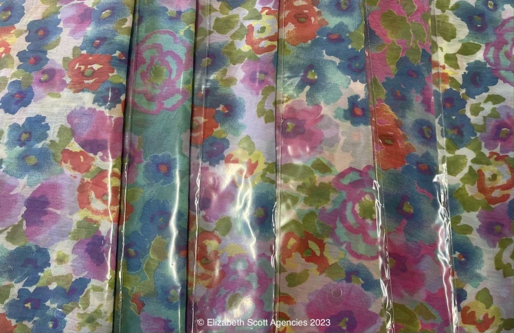 Print Flowers Scarf - Click Image to Close