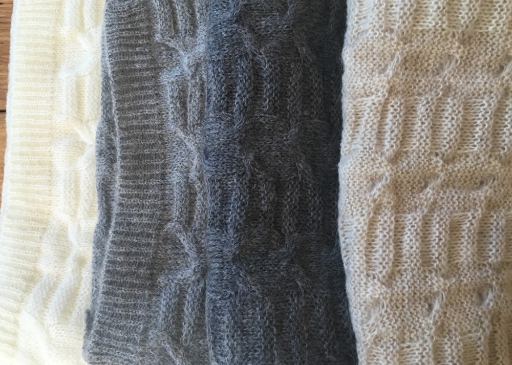 Wool Cable Knit Scarf - Click Image to Close