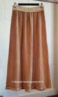 Linen/Cotton Raw Edge Skirt WithWaistband Detail Linen/Cotton Raw Edge Skirt WithWaistband Detail