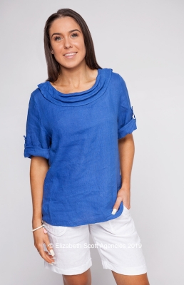 Cowl Neck Linen Top Cowl Neck Linen Top