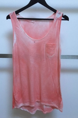 Cotton Metallic Singlet with Sequin Pocket