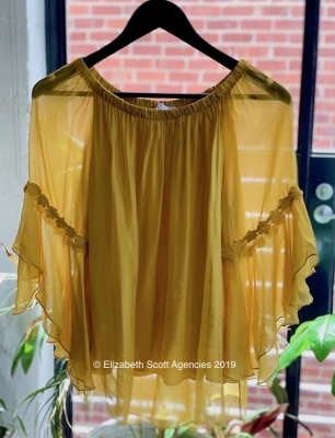 Silk Top With Sleeve Detail Silk Top With Sleeve Detail