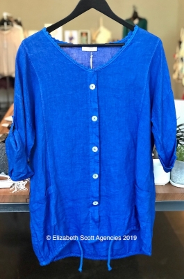 Draw String Hem Detailed Linen Top Draw String Hem Detailed Linen Top