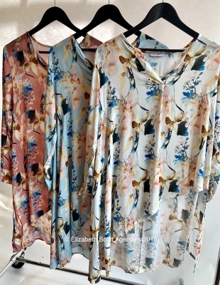 Viscose Asymmetric Floral Shirt Viscose Asymmetric Floral Shirt