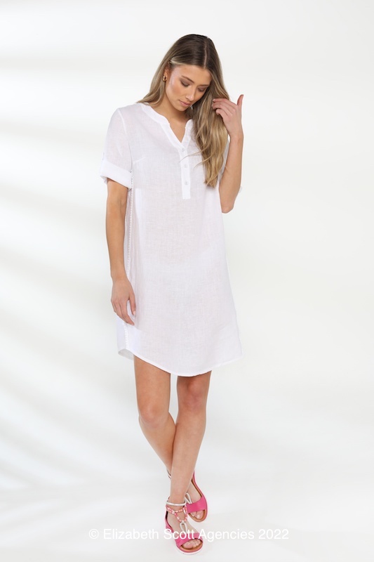 Linen Shirt Dress - Click Image to Close