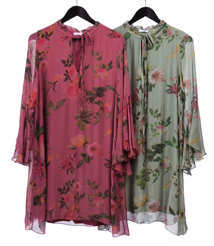 FloralDress With Bell Sleeves - Click Image to Close