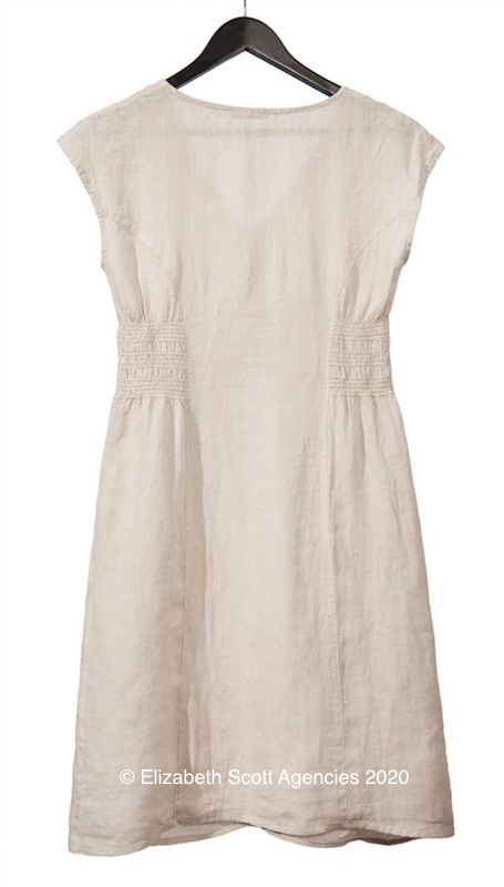 Linen Dress With Buttoned Front - Click Image to Close