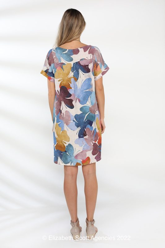 Butterfly Digital Print Dress - Click Image to Close