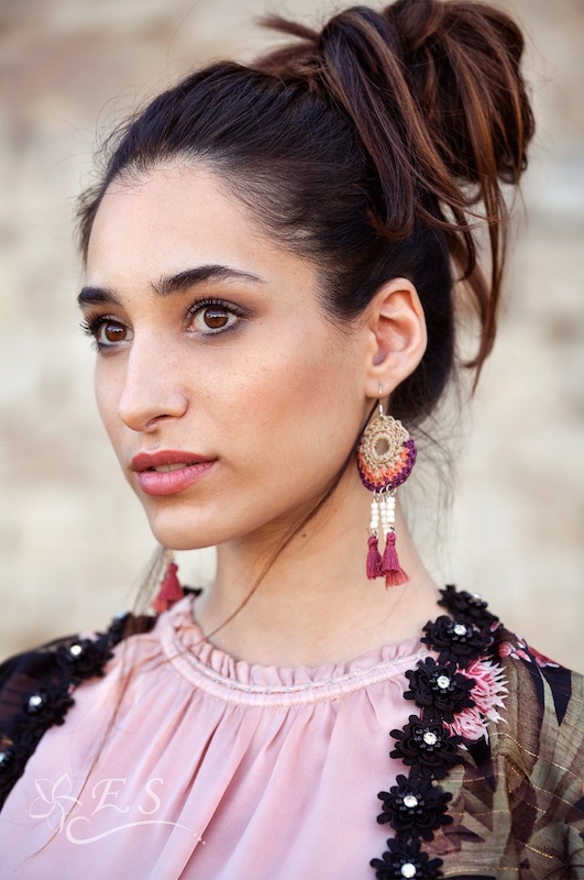 Spanish Crochet Gypsy Earring - Click Image to Close
