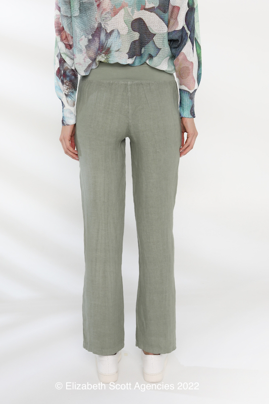 Straight Leg Linen Pant - Click Image to Close