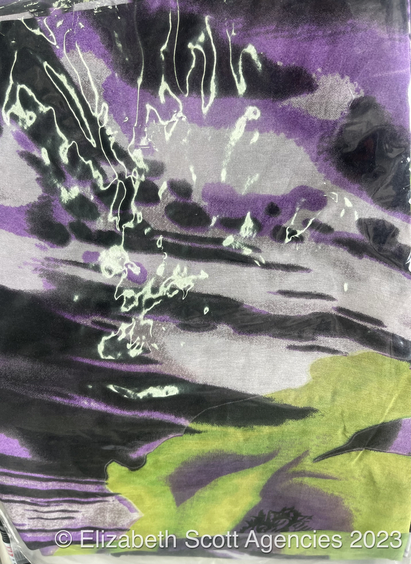 Purple Animal Print Scarf - Click Image to Close