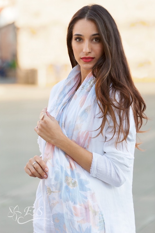 Summertime Flowers Scarf - Click Image to Close