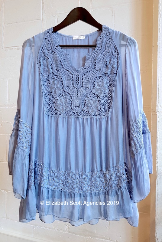 Long Sleeve Top With Lace Front - Click Image to Close