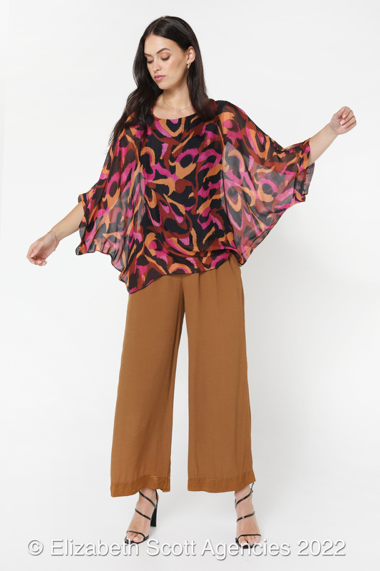 Silk Top With Print - Click Image to Close