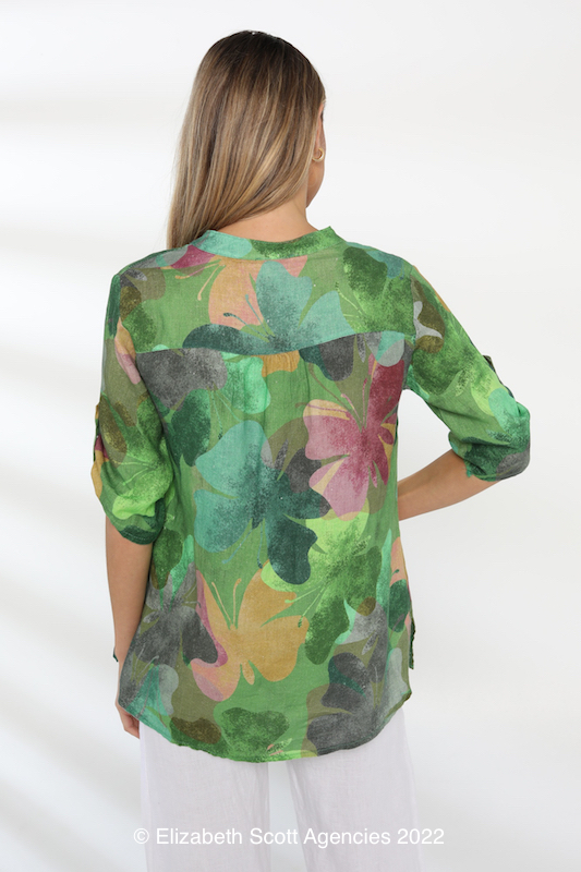 Butterfly Digital Print Top - Click Image to Close