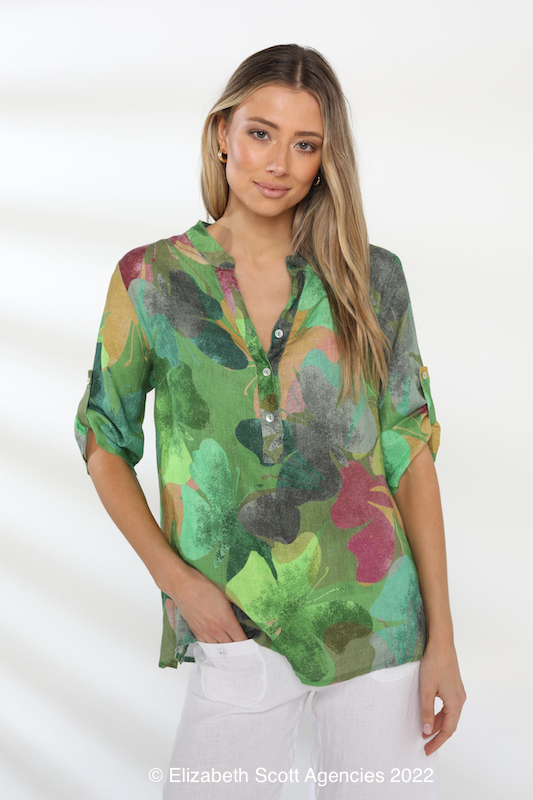 Butterfly Digital Print Top - Click Image to Close