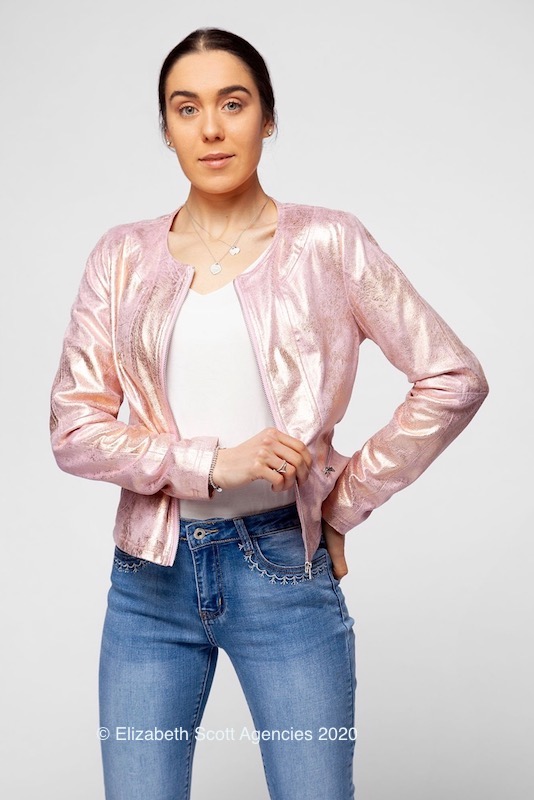 Metallic Effect Suedette Jacket - Click Image to Close