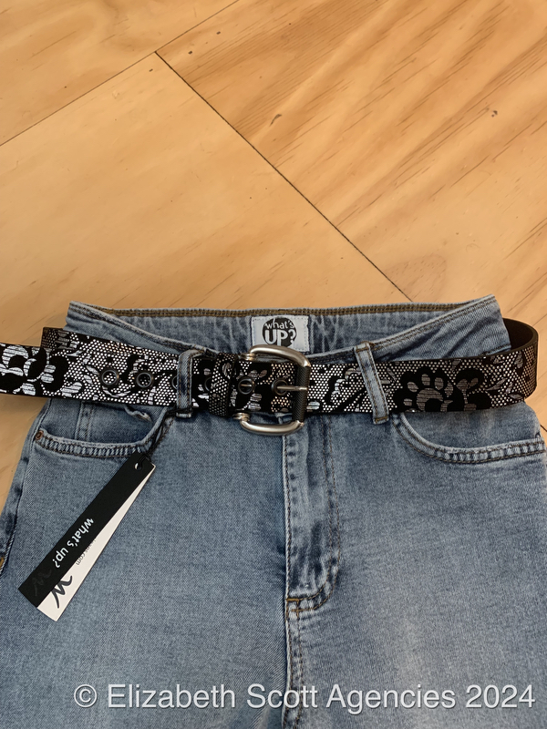 Silver Print Belt - Click Image to Close