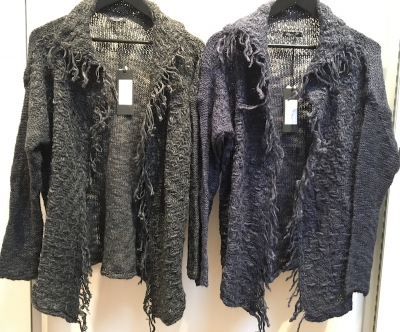 Cardigan with Fringing