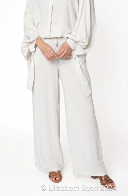 Faith Elasticised Waist Pant With Pockets and Gold Lurex Detail