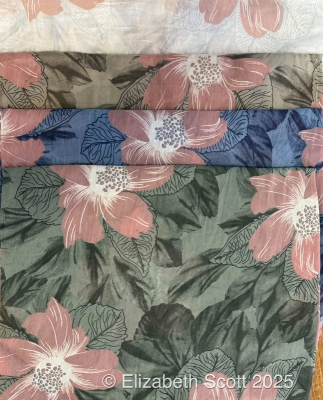 Pink Flower Print Scarf