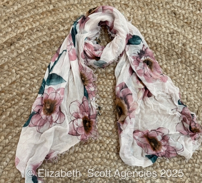 Italian Micromodal Scarf Botanical