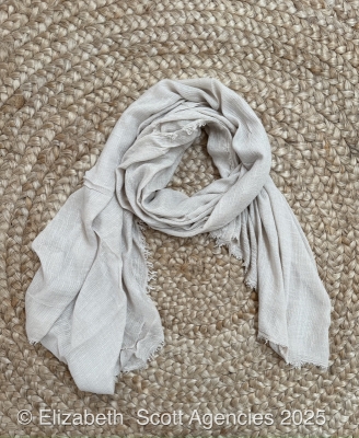 Italian Linen Fine Stripe Scarf