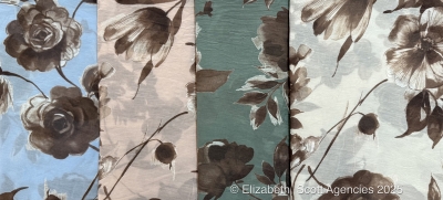Brown Flower Scarf