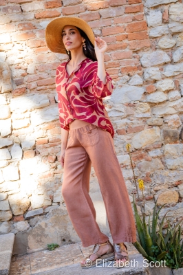 Bordeaux Caramel Blouse