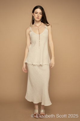 Linen Bias Cut Skirt