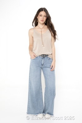 Cotton Voile Paua Shell Button Front Top